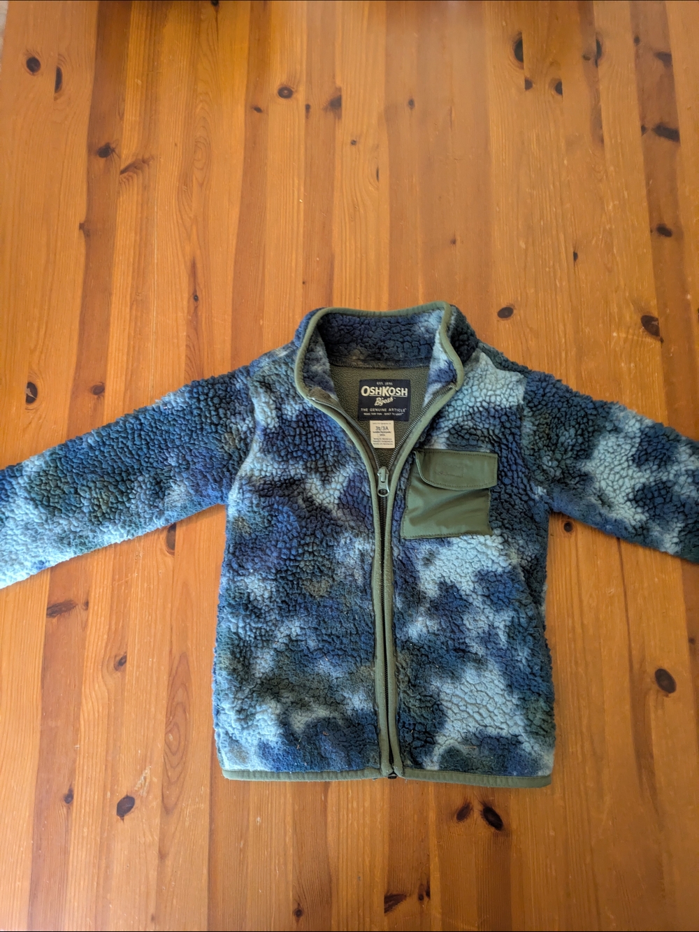 OshKosh Fleece Zip Jacket - Blue Camo